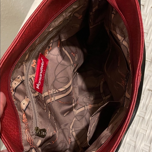 Montana West Two-Tone Red and Black Shoulder Bag - Picture 4 of 6